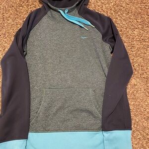 Nike Charcoal and Aqua Hoodie
